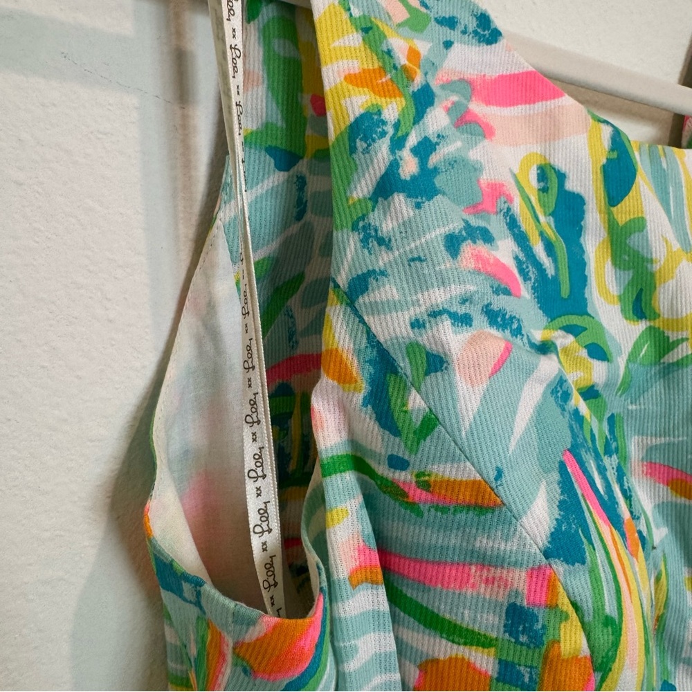 Lilly Pulitzer Courtney Shift Dress - Multicolor Tropical Mini Dress - Picture 5 of 13